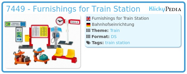 Playmobil 7449 - Furnishings for Train Station