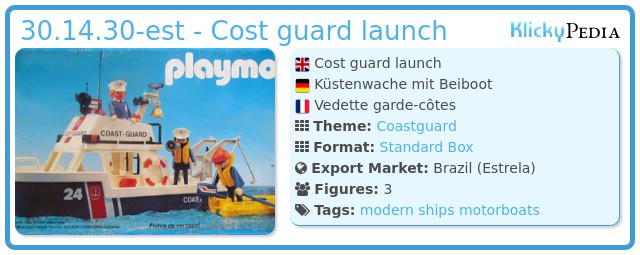 Playmobil 30.14.30-est - Cost guard launch