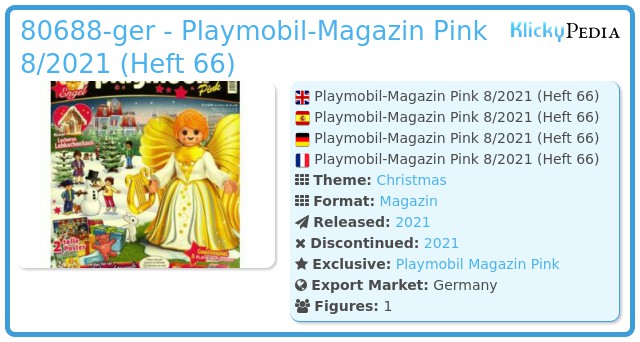Playmobil 80688-ger - Playmobil-Magazin Pink 8/2021 (Heft 66)