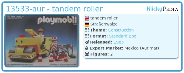 Playmobil 13533-aur - tandem roller