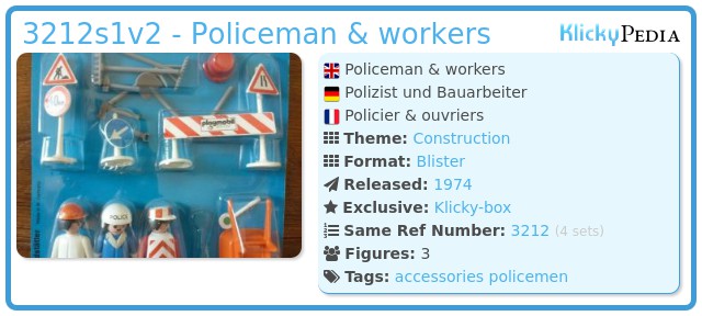 Playmobil 3212s1v2 - Policeman & workers