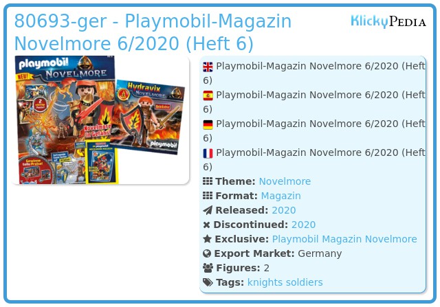 Playmobil 00000-ger - Playmobil-Magazin Novelmore 6/2020 (Heft 6)