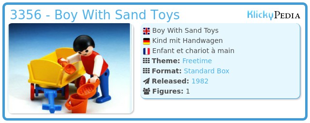 Playmobil 3356 - Boy With Sand Toys