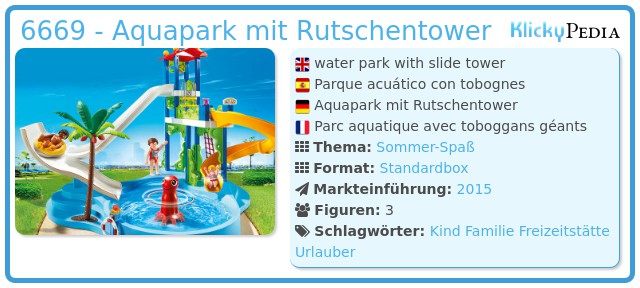 Playmobil 6669 - Aquapark mit Rutschentower