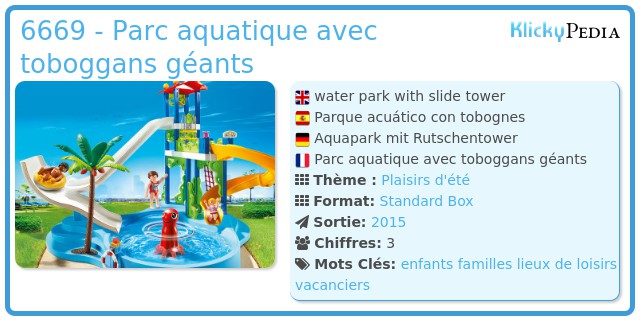 Playmobil 6669 - Parc aquatique avec toboggans géants