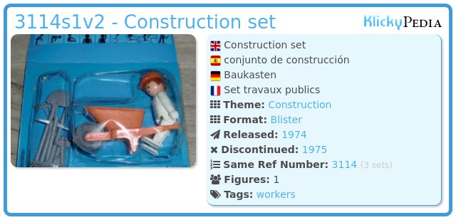 Playmobil 3114s1v2 - Construction set