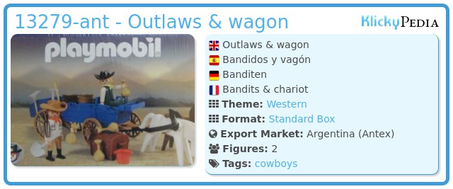 Playmobil 13279-ant - Outlaws & wagon