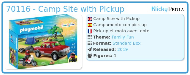 Playmobil 70116 - Camp Site with Pickup