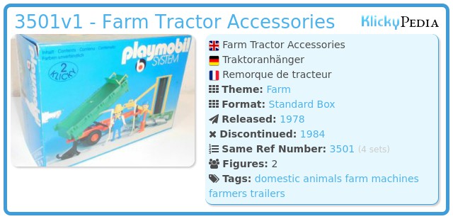 Playmobil 3501v1 - Farm Tractor Accessories