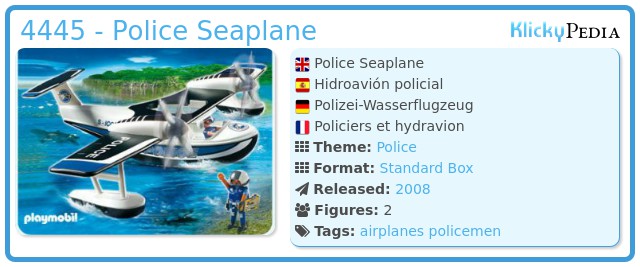 Playmobil 4445 - Police Seaplane
