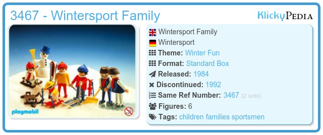 Vtg 1985 Geobra Playmobil 3467 Familie im Skiurlaub (fast komplett) - Österreich