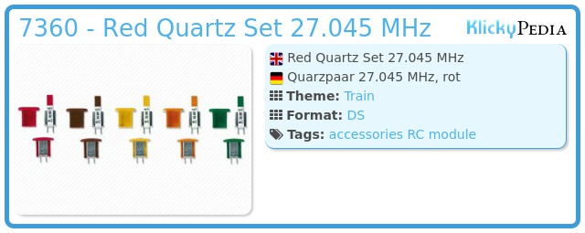 Playmobil 7360 - Red Quartz Set 27.045 MHz