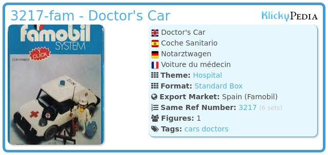 Playmobil 3217-fam - Doctor's Car