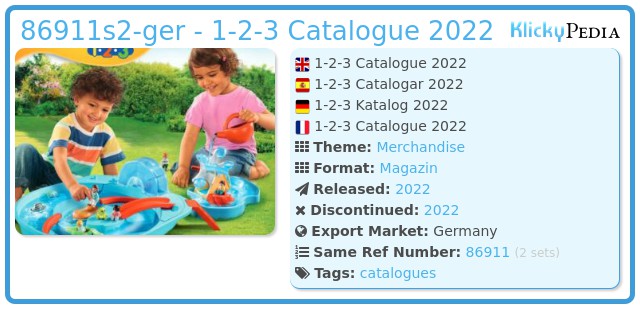 Playmobil 86911s2-ger - 1-2-3 Catalogue 2022
