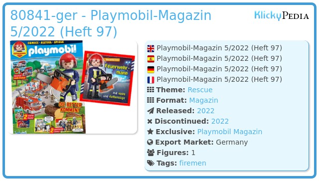 Playmobil 80841-ger - Playmobil-Magazin 5/2022 (Heft 97)