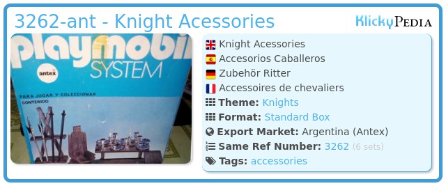 Playmobil 3262-ant - Knight Acessories