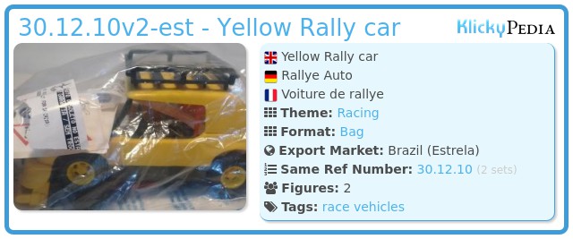 Playmobil 30.12.10v2-est - Yellow Rally car