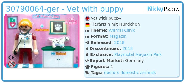 Playmobil 30790064-ger - Vet with puppy