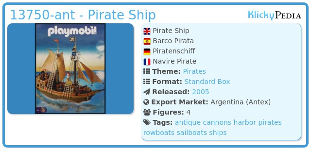 Playmobil 13750-ant - Pirate Ship