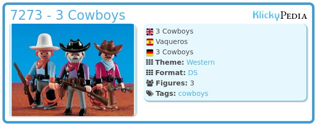 Playmobil 7273 - 3 Cowboys