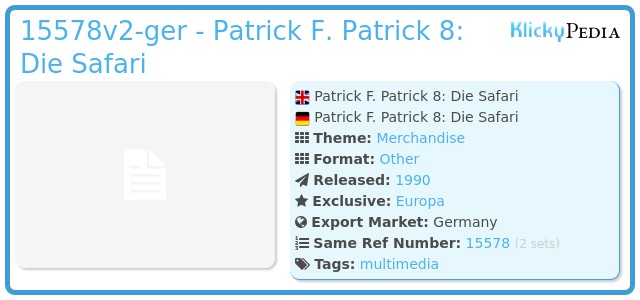 Playmobil 15578v2-ger - Patrick F. Patrick 8: Die Safari