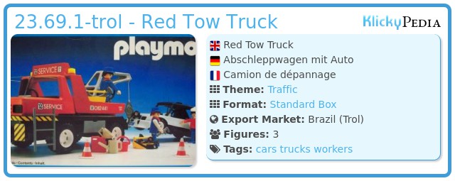 Playmobil 23.69.1-trol - Red Tow Truck