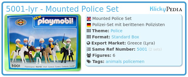 Playmobil 5001-lyr - Mounted Police Set