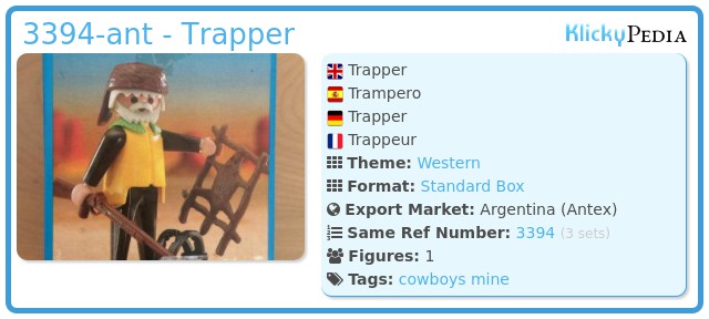 Playmobil 3394-ant - Trapper