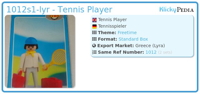 Playmobil 1012-lyr - Tennis Player