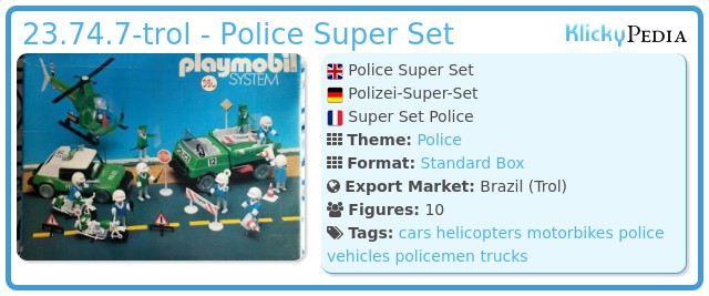 Playmobil 23.74.7-trol - Police Super Set
