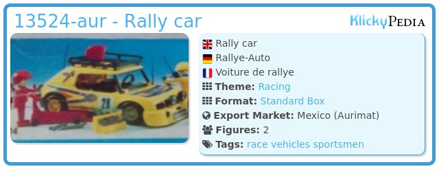 Playmobil 13524-aur - Rally car