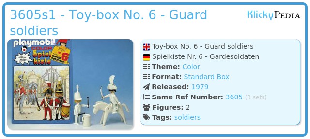 Playmobil 3605s1 - Toy-box No. 6 - Guard soldiers