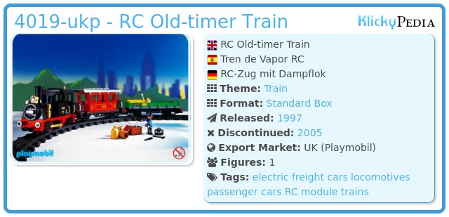 Playmobil 4019-ukp - RC Old-timer Train