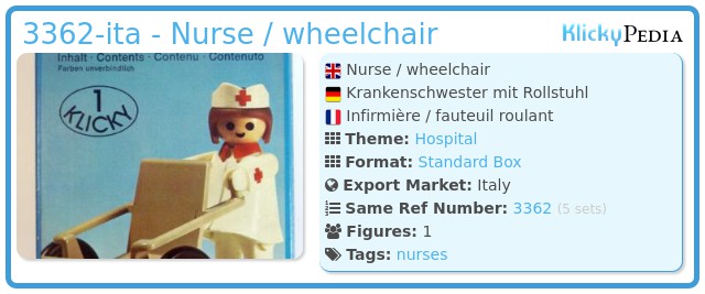 Playmobil 3362-ita - Nurse / wheelchair