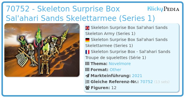 Playmobil 70752 - Skeleton Surprise Box Sal'ahari Sands Skelettarmee (Series 1)