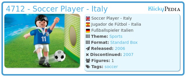 Playmobil 4712 - Soccer Player - Italy
