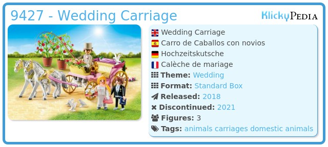 Playmobil 9427 Wedding Carriage NEW!! 