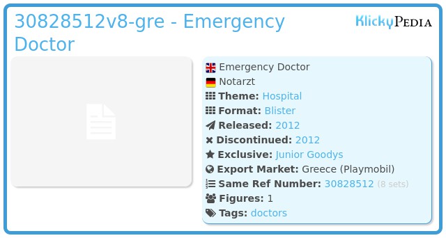 Playmobil 30828512v8-gre - Emergency Doctor