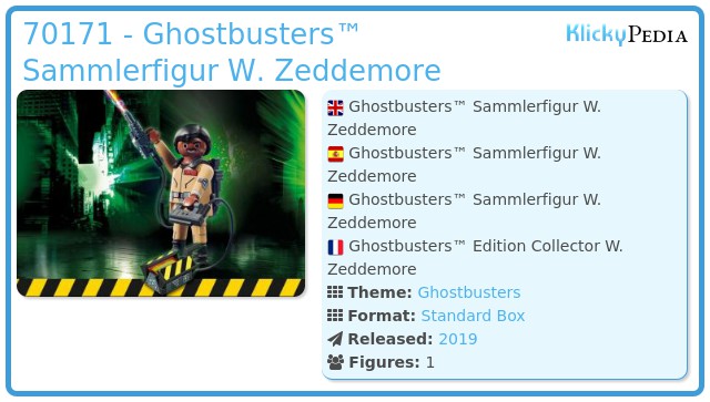 Playmobil 70171 - Ghostbusters™ Sammlerfigur W. Zeddemore