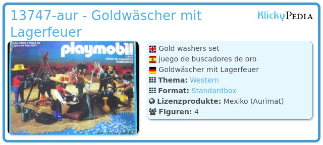Playmobil 13747-aur - Goldwäscher mit Lagerfeuer