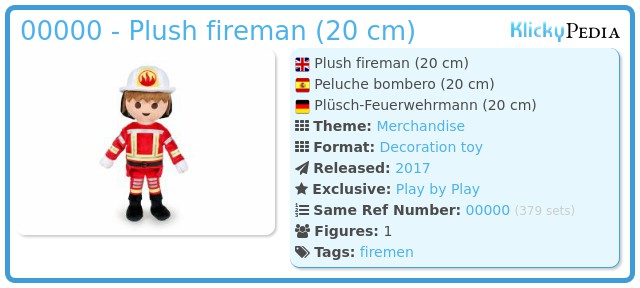 Playmobil 00000 - Plush fireman (20 cm)