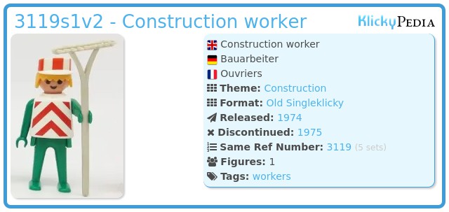 Playmobil 3119s1v2 - Construction worker