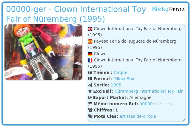 Playmobil 0000-ger - Clown International Toy Fair of Nüremberg (1995)