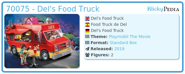 Playmobil 70075 - Del's Food Truck