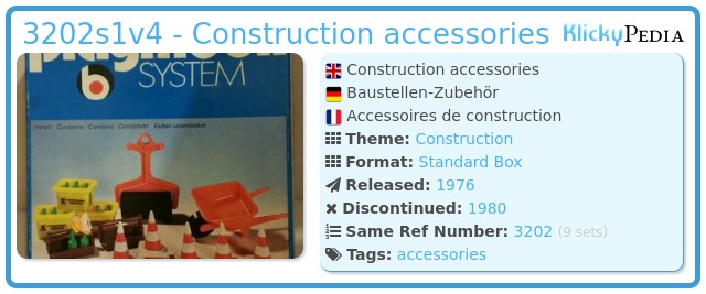 Playmobil 3202s1v4 - Construction accessories