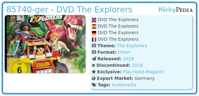 Playmobil 85740-ger - DVD The Explorers