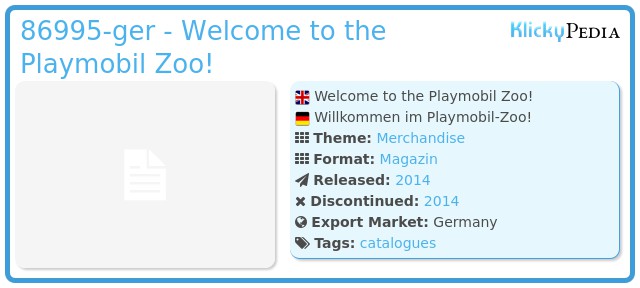 Playmobil 86995-ger - Welcome to the Playmobil Zoo!