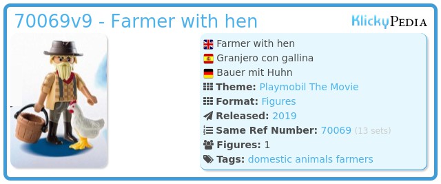 Playmobil 70069v9 - Farmer with hen