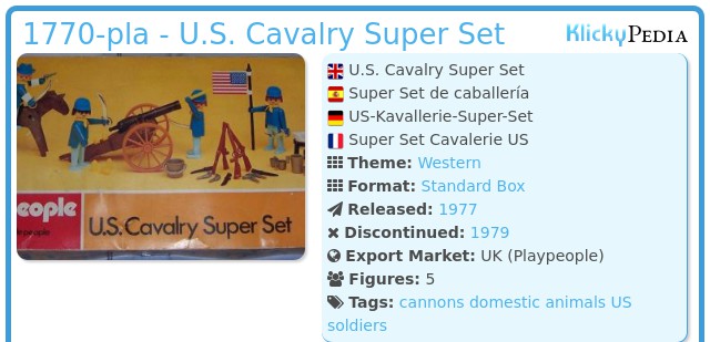 Playmobil 1770-pla - U.S. Cavalry Super Set