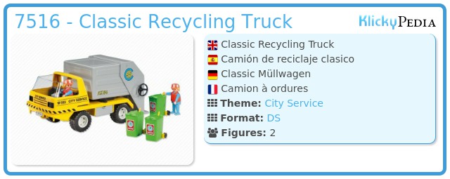 Playmobil 7516 - Classic Recycling Truck
